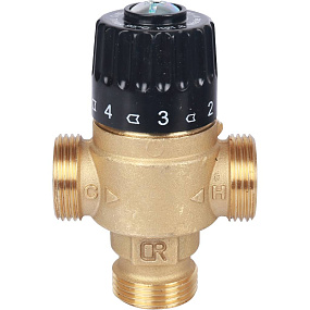 STOUT  Термостатический смесительный клапан для систем отопления и ГВС 3/4  НР   30-65°С KV 1,8 SVM-0125-186520