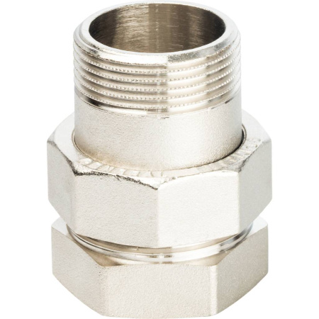 STOUT  Разъемное соединение американка ВН никелированное, уплотнение под гайкой o-ring кольцо 11/4