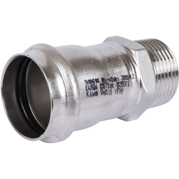 Sanha  9243G пресс-фит. нерж.сталь, ниппель перех.ВПр-НР, 35x1