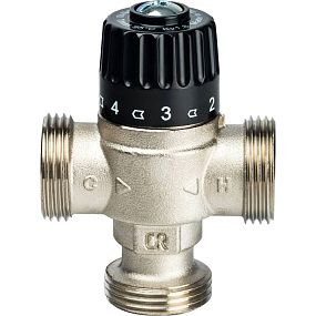 STOUT  Термостатический смесительный клапан для систем отопления и ГВС 1  НР   30-65°С KV 1,8 SVM-0025-186525