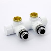 Узел ручной угловой Carlo Poletti с запорным клапаном без байпаса V48100EESB цвет белый