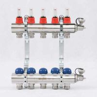 Коллекторная группа с расходомерами и термостатическими вентилями UNI-FITT 1x3/4ЕК 5 выходов Коллекторная группа с расходомерами и термостатическими вентилями UNI-FITT 1x3/4ЕК 5 выходов