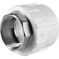 Политэк Политэк White fittings 32x1 Муфта комбинированная под шестигранник наруж. резьба для полипропиленовых труб под сварку (цвет белый)