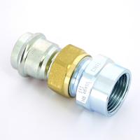 Муфта пресс-В с накидной гайкой и плоской прокладкой нелегир. сталь Prestabo VIEGA 28x1