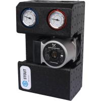 STOUT SDG-0001 Насосная группа с прямым контуром 3/4 с насосом Grundfos UPSO 15-65 130 в теплоизоляции