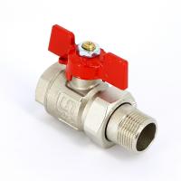 Кран шаровой НВ полнопроходной бабочка Uni-Fitt 3/4 с разъемным соединением