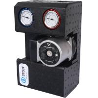 STOUT SDG-0002 Насосная группа с термостатическим смесительным клапаном 3/4с насосом Grundfos UPSO 15-65 130