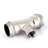 Тройник пресс-В нержавеющая сталь Sanpress Inox VIEGA 28х1/2х28