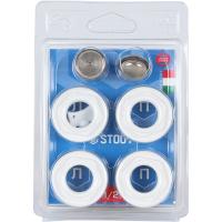 STOUT SKU-0111-000112 STOUT Универсальный монтажный комплект для подключения радиатора 1/2 RAL 9016