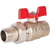 STOUT  Кран шаровой полнопроходной с американкой, ВР/НР, ручка бабочка 3/4 (EPDM)