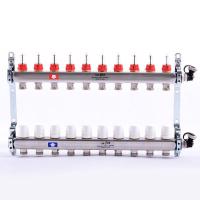 Коллекторная группа из нержавеющей стали с термостатическими вентилями и расходомерами UNI-FITT 1x3/4ЕК 10 выходов Коллекторная группа из нержавеющей стали с термостатическими вентилями и расходомерами UNI-FITT 1x3/4ЕК 10 выходов
