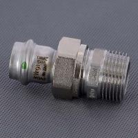 Муфта разъёмная пресс-Н с плоской прокладкой нержавеющая сталь Sanpress Inox VIEGA 22x1