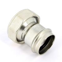 Муфта пресс-В с накидной гайкой и плоской прокладкой нержавеющая сталь Sanpress Inox VIEGA 42x2