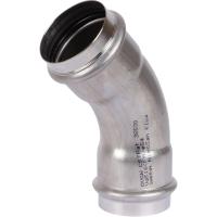 Sanha  9041 пресс-фит. нерж.сталь, отвод 45° ВПр-ВПр, 54