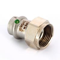 Муфта пресс-В с накидной гайкой и плоской прокладкой нержавеющая сталь Sanpress Inox VIEGA 18x3/4