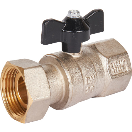 STOUT  Кран шаровой с накидной гайкой, ВР/накидная гайка, ручка бабочка 1x1