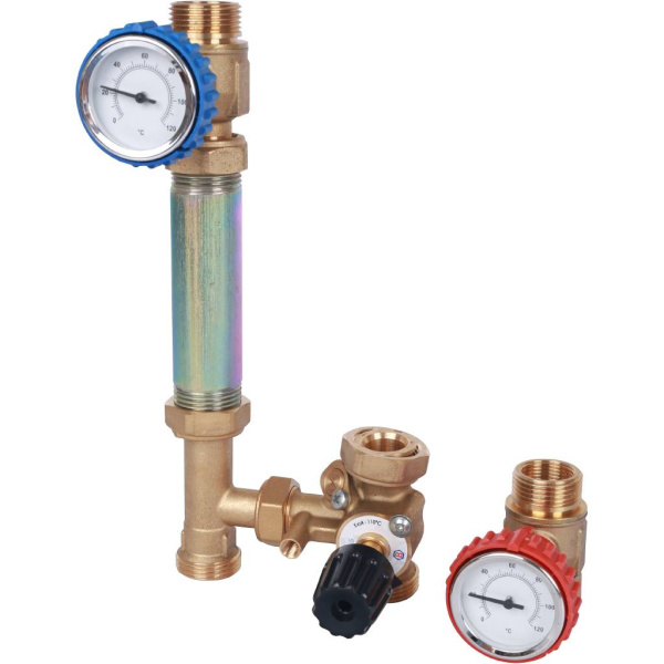 STOUT SDG-0007 Насосная группа с 3-х ходовым приводным смесителем 3/4 без насоса