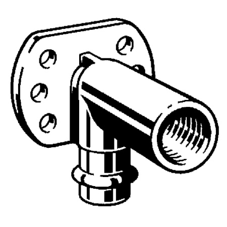 Водорозетка пресс-В 15х1/2 бронза Sanpress SC-Contur удлиненная (l=45мм)