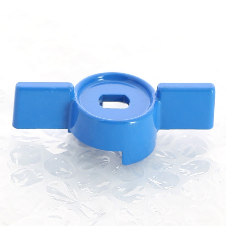 Ручка бабочка для крана Uni-Fitt с накидной гайкой 3/4 - 1 синяя