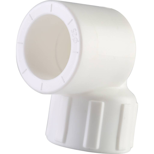 Политэк  25x1/2 Угольник с внутренней резьбой для полипропиленовых труб под сварку (цвет белый)