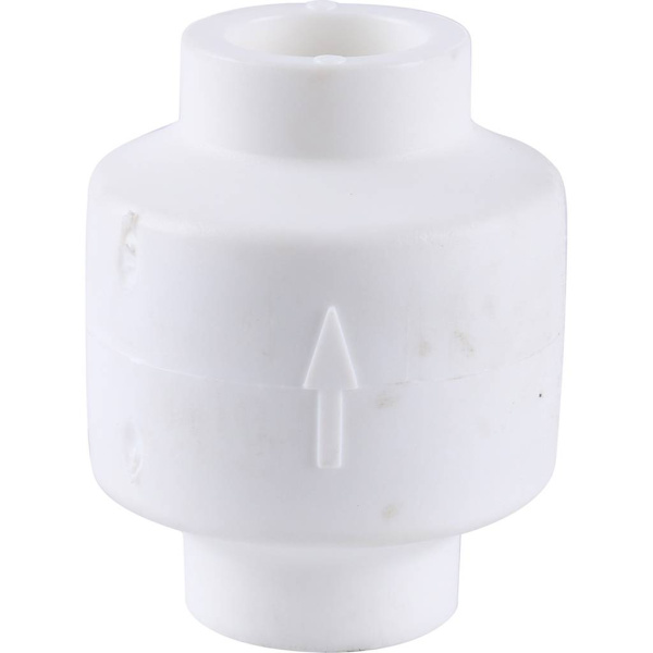 Kalde  d=20 Обратный клапан для полипропиленовых труб под сварку (цвет белый)