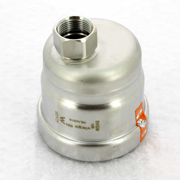 Заглушка Sanpress Inox XL VIEGA 76x3/4 нерж.сталь с отверстием, внутренняя резьба