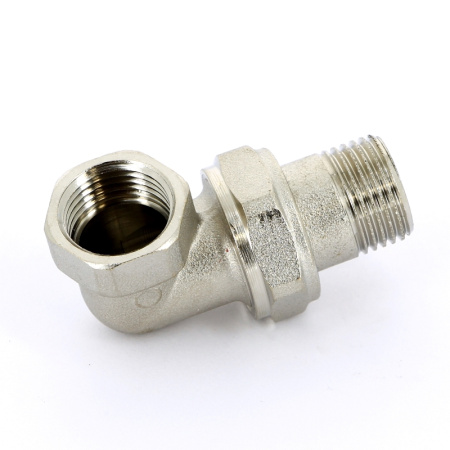 Разъемное соединение НВ никелированное с прокладкой O-ring UNI-FITT 1/2 угловое