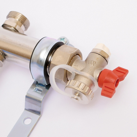 Коллекторная группа из нержавеющей стали с термостатическими вентилями и расходомерами REHAU 1x3/4 8 выходов