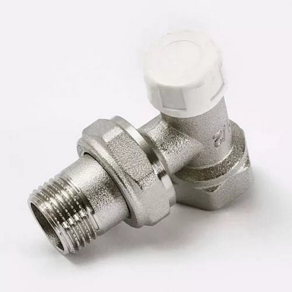 Вентиль обратный никелированный НВ UNI-FITT угловой 3/4