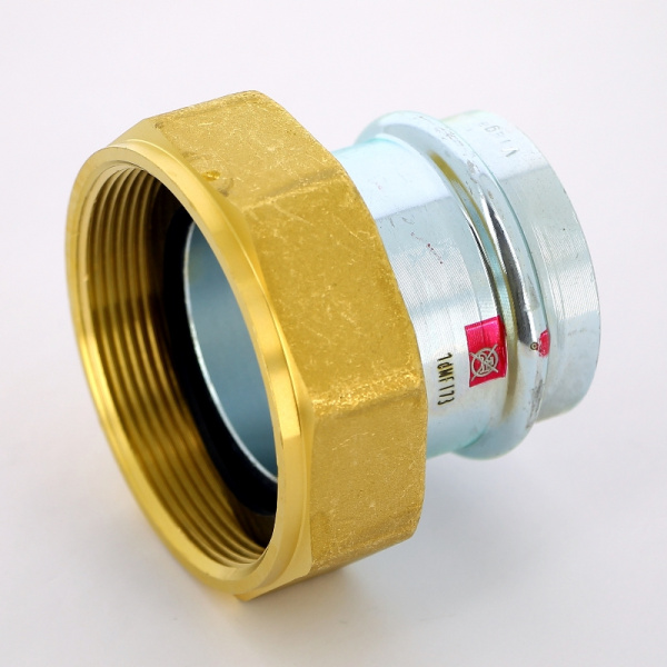 Муфта пресс-В с накидной гайкой и плоской прокладкой оцинкованная сталь Prestabo VIEGA 54х21/2