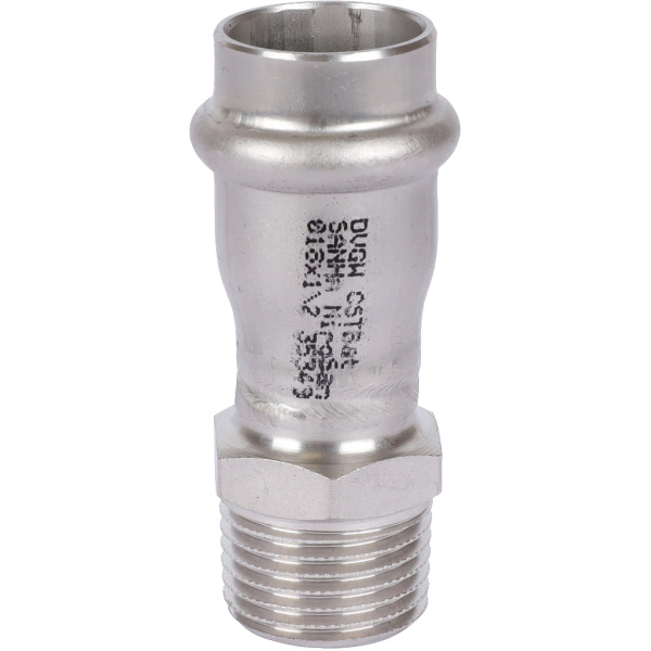 Sanha  9243G пресс-фит. нерж.сталь, ниппель перех.ВПр-НР, 18x1/2