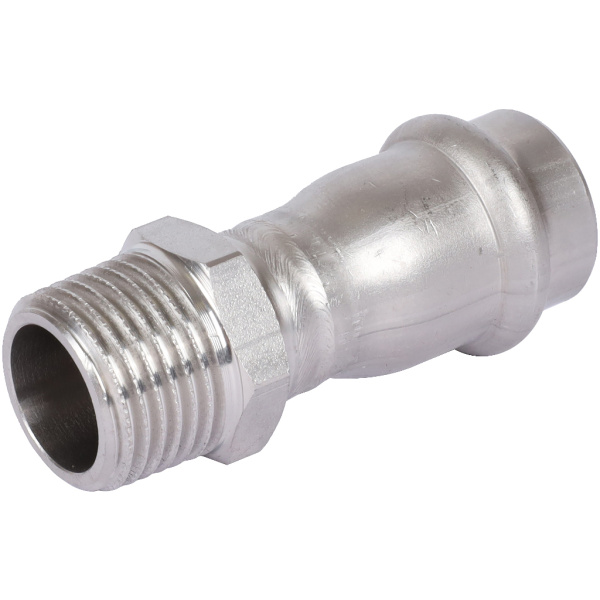 Sanha  9243G пресс-фит. нерж.сталь, ниппель перех.ВПр-НР, 18x1/2