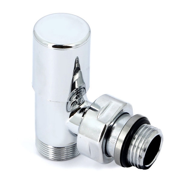 Вентиль ручной Carlo Poletti Compact угловой НН 1/2 х М24 х 19 хромированный
