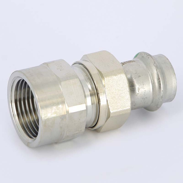 Муфта разъёмная пресс-В с плоской прокладкой нержавеющая сталь Sanpress Inox VIEGA 22x1