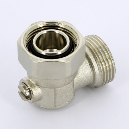 Узел радиаторный со встроенным краном НВ UNI-FITT 3/4ЕК х 3/4ЕК угловой