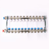 Коллекторная группа из нержавеющей стали с термостатическими вентилями и расходомерами REHAU 1x3/4ЕК 11 выходов
