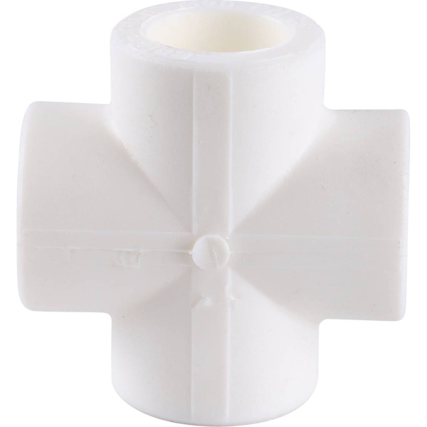 Kalde  d=20 Крестовина для полипропиленовых труб под сварку (цвет белый)