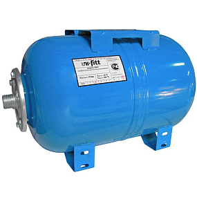 Гидроаккумулятор WAO для водоснабжения горизонтальный UNI-FITT присоединение 1" 100л