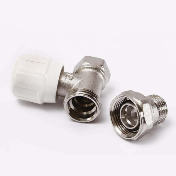 Вентиль ручной никелированный НВ UNI-FITT 1/2с разъёмным соединением