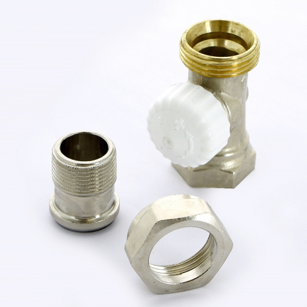 Вентиль термостатический НВ UNI-FITT 3/4 никелированный с разъёмным соединением