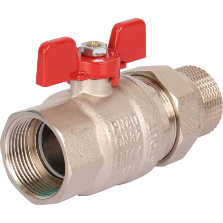 STOUT  Кран шаровой полнопроходной с американкой, ВР/НР, ручка бабочка 1 1/4 (EPDM)