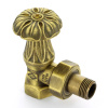 Вентиль ручной Carlo Poletti Artistic угловой НВ 1/2 цвет бронзовый