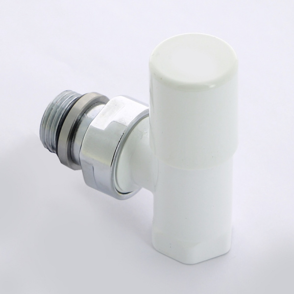 Вентиль ручной Carlo Poletti Compact угловой НВ 1/2 цвет белый