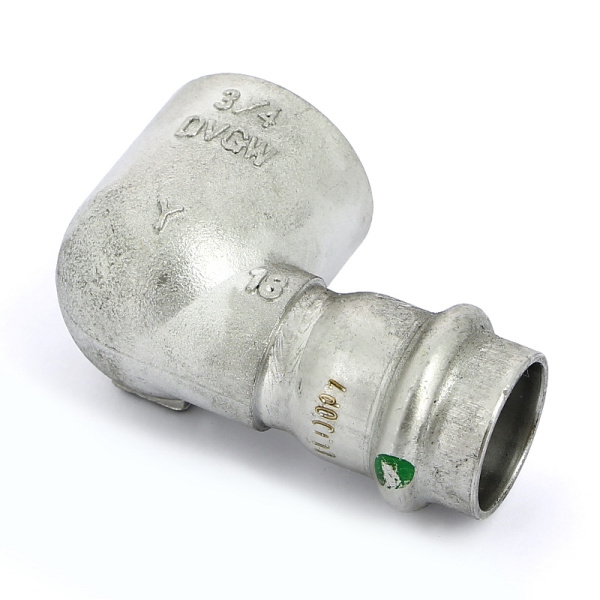 Угол пресс-В компактный нержавеющая сталь Sanpress Inox VIEGA 18х3/4