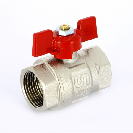 Кран шаровой ВВ полнопроходной бабочка Uni-Fitt 1