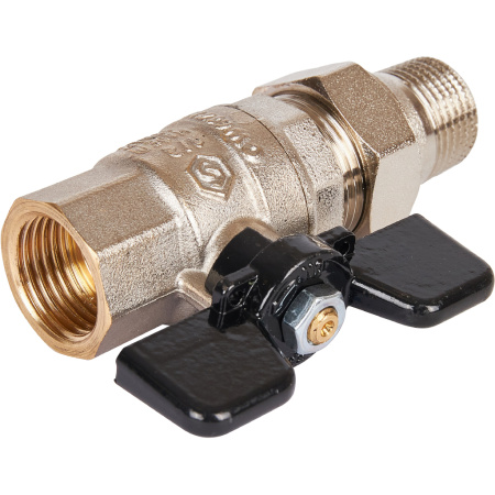 STOUT  Кран шаровой полнопроходной, ВР/НР, ручка бабочка 1/2, американка