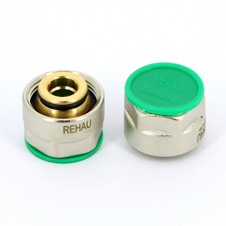 Соединитель обжим-В никелированный для трубы RAUTITAN stabil REHAU 3/4х20(2,9)