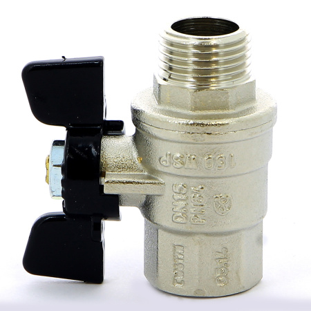 Кран шаровой Oregon Bugatti НВ бабочка 1/2