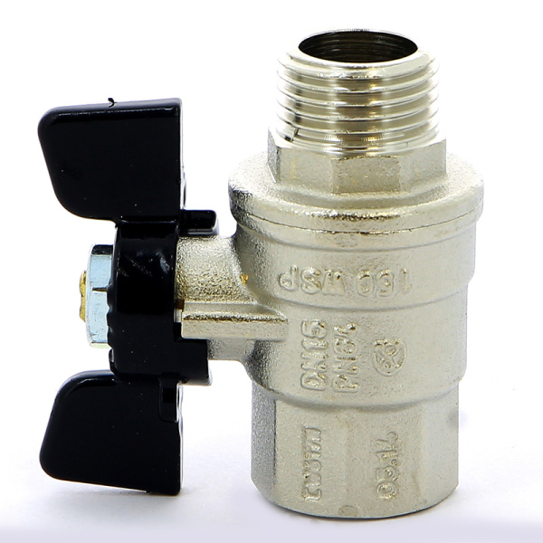 Кран шаровой Oregon Bugatti НВ бабочка 1/2