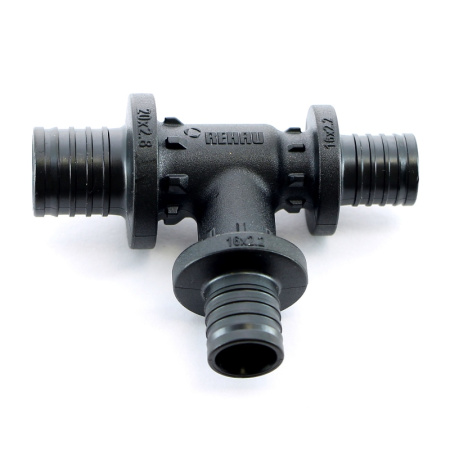 Тройник редукционный надвижной пластиковый REHAU 20х16х16